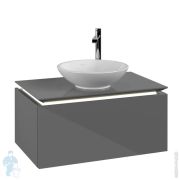Тумба под умывальник Villeroy & Boch LEGATO (800х380х500) подвесная, с подсветкой, серая B569L0FP