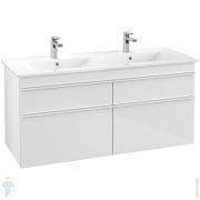 Тумба под раковину Villeroy & Boch VENTICELLO A930 02 DH (1253х590х502) 4 ящика, белый, белые ручки