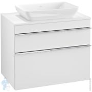 Тумба под раковину Villeroy & Boch VENTICELLO A940 01 MS (757х606х502) 2 ящика, бел.мат., ручки хром