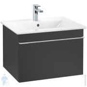 Тумба под раковину Villeroy & Boch VENTICELLO A933 01 PD (603х502х420) 1 ящик, черный, ручки хром