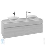 Тумба под 2 умывальника Villeroy & Boch LEGATO (1600х550х500) подвес., 4 ящ., бел.дерево B60000E8