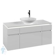 Тумба под умывальник Villeroy & Boch LEGATO (1200х500х550) подвесная, 5 ящиков, белый B578L0DH
