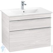 Тумба под раковину Villeroy & Boch VENTICELLO A925 01 E8 (753х590х502) 2 ящ., бел.дерево, ручки хром