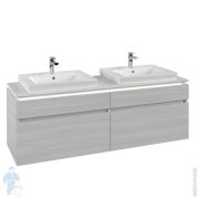 Тумба под 2 умывальника Villeroy & Boch LEGATO (1600х550х500) подвес., 4 ящ., бел.дерево B693L0E8