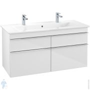 Тумба под раковину Villeroy & Boch VENTICELLO A929 01 DH (1153х590х502) 4 ящика, белый, ручки хром