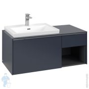 Тумба под раковину Villeroy&Boch Subway 3.0 1001х423х516мм, подсветка, 2 ящика, Marine Blue C572L0VQ