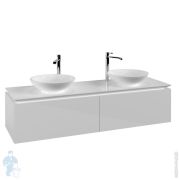 Тумба под 2 умывальника Villeroy & Boch LEGATO (1600х380х500) подвесная, 2 ящика, белый B59900DH