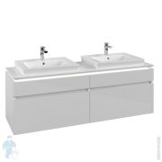 Тумба под 2 умывальника Villeroy & Boch LEGATO (1600х550х500) подвес., 4 ящика, белый B693L0DH
