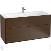 Тумба под умывальник Villeroy & Boch Finion (1196х498х591) 4 ящика, Walnut Veneer F05000GN