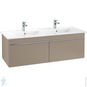 Тумба под раковину Villeroy & Boch VENTICELLO A93901VG (1253х502х420) 2 ящика, truffle grey/хром