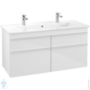 Тумба под раковину Villeroy & Boch VENTICELLO A929 02 DH (1153х590х502) 4 ящика, белый, белые ручки