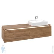 Тумба под умывальник Villeroy & Boch LEGATO (1600х380х500) с подсветкой, дуб Канзас B765L0RH