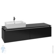 Тумба под умывальник Villeroy & Boch LEGATO (1600х380х500) подвесная, 2 ящика, черн.матовая B67200PD