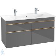 Тумба под раковину Villeroy & Boch VENTICELLO A92905FP (1153х590х502) 4 ящика, Glossy Grey