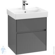 Тумба под умывальник Villeroy & Boch Collaro (510х546х414) 2 ящика, Glossy Grey C00700FP