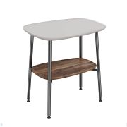 Стол Vitra Plural (568х416х585) бежевый матовый/грецкий орех 64067