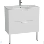 Тумба с раковиной 80 см Vitra Mia 66109 подвесная, 2 ящика, цвет: белый глянец