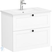 Тумба с раковиной Vitra Root Classic 805x670x470, подвесная, 2 ящика, цвет: белый матовый, 68869
