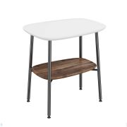 Стол Vitra Plural (568х416х585) белый/грецкий орех 64064