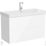 Тумба с раковиной Vitra Metropole Pure 1000х470х675мм, подвесная, 2 ящика, цвет: белый глянец 67333