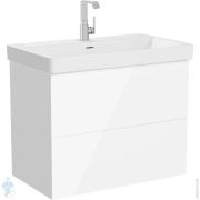 Тумба с раковиной Vitra Metropole Pure 800х470х675мм, подвесная, 2 ящика, цвет: белый глянец 67332