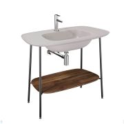 Консоль с раковиной Vitra Plural (1000х550) бежевый матовый/дерево 64047