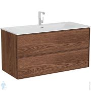 Тумба с раковиной Vitra Metropole Edge 1195х530х620, подвесная, 2 ящика, цвет: ореховое дерево 67157