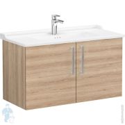 Тумба с раковиной Vitra Root 1005х565х470 мм, подвесная, 2 дверцы, цвет: дуб натуральный 68181