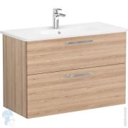 Тумба с раковиной Vitra Root 1005х470х670 мм, подвесная, 2 ящика, цвет: дуб натуральный 68320