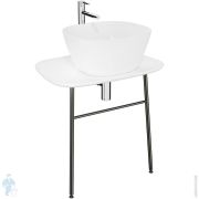 Столешница керамическая Vitra Plural 690х490х31мм, отверстие под сифон, цвет матовый белый 62561