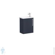 Тумба с раковиной Vitra Root 450х280х550мм, подвесная, 1 дверца, левая, цвет: темно-синий мат 68060