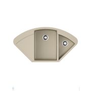 Мойка Omoikiri SAKAIME 105C-SA (1057х575х230) врезная, угловая, тетогранит, бежевая 4993125