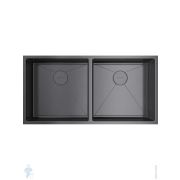 Мойка Omoikiri TAKI 86-2-U/IF-GM (865х440х200) универсальный монтаж, 2 чаши, вороненая сталь 4993793