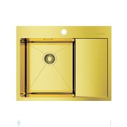 Мойка Omoikiri AKISAME 65 LG-L (650х510х200) монтаж врезной/вровень, чаша слева свет.золото 4973083