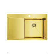 Мойка Omoikiri AKISAME 78-LG-R (780х510х200) монтаж врезной, чаша справа, цв.светлое золото 4973086