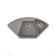 Мойка Omoikiri YONAKA 98-C-GR (980х510х230) врезная, угловая, артгранит, цвет-серый 4993714