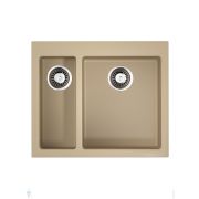 Мойка Omoikiri BOSEN 59-2-СH (590х500х220) врезная, 1,5 чаши, тетогранит, цвет-шампань 4993245