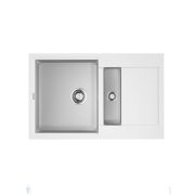 Мойка Omoikiri SAKAIME 78-2-WH (780х500х234) врезная, две чаши, тетогранит, белая 4993128