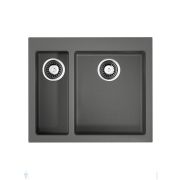 Мойка Omoikiri BOSEN 59-2-PL (590х500х220) врезная, 1,5 чаши, тетогранит, цвет-платина 4993224