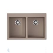 Мойка Omoikiri BOSEN 80-2-SA (800х530х200) врезная, две чаши, тетогранит, бежевый 4993838