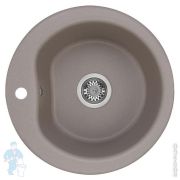 Мойка керамогранитная Aquaton Мида (510х210х510) круглая, одинарная, серый шелк 1A712732MD250