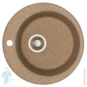 Мойка керамогранитная Aquaton Иверия (480х190х480) круглая, одинарная, терракотовый 1A711032IV270