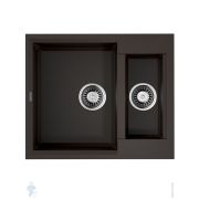Мойка Omoikiri SAKAIME 60-2-DC (600х500х210) врезная, 1.5 чаши, тетогранит, цвет-тем.шоколад 4993912