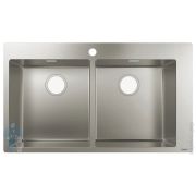 Мойка из нержавеющей стали Hansgrohe S71 43303800 (865х500) врезная, отвер.под смес., сталь
