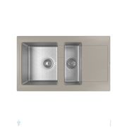Мойка FLORENTINA Комби 860К грей (860х510х235) 2 чаши, в шкаф 600мм 21.410.D0860.305