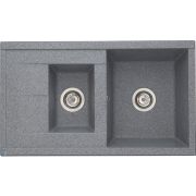 Мойка керамогранитная Aquaton Делия (870х510х218) двойная, серая 1A716232DE230