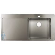 Мойка из нержавеющей стали Hansgrohe S71 43306800 (1045х510) врезная,отв.под смес., сталь