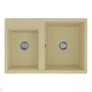 Мойка керамогранитная Aquaton Делия 78 DBL (780х520х218) две чаши, шампань 1A723132DE290