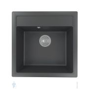 Мойка FLORENTINA Липси 510х510х217 врезная, кварцевый композит, антрацит 20.450.C0510.302