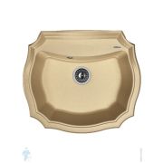 Мойка FLORENTINA Эмилия 640х550x217 врезная, фигурная, кварцевый композит, бежевый 20.355.D0640.104